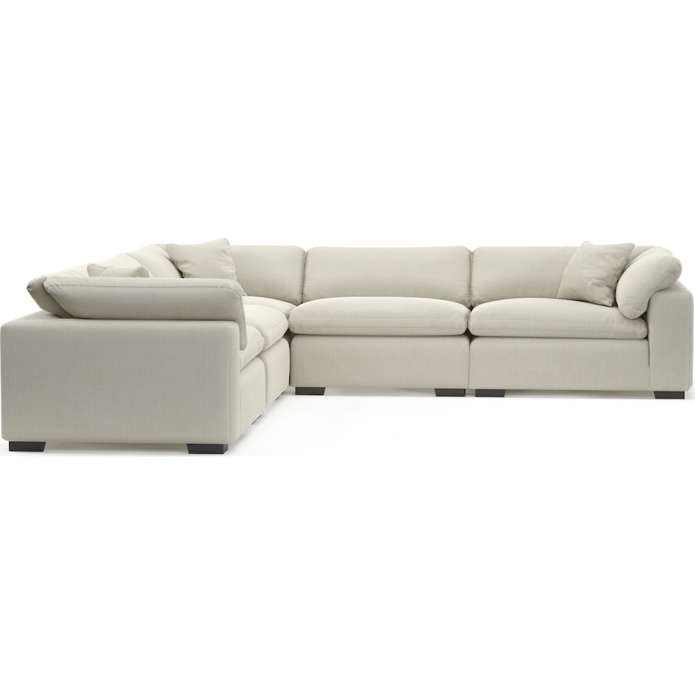 plush white sectional   