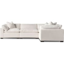 plush white sectional   