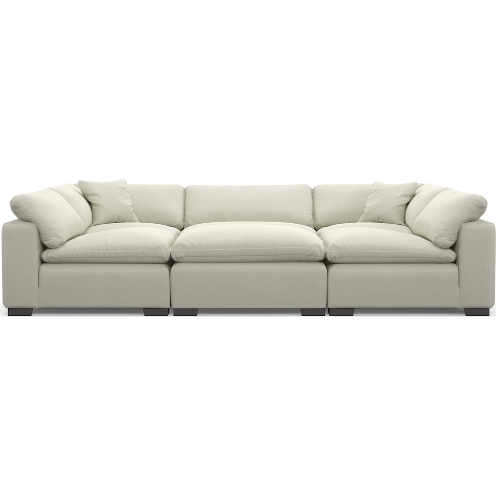 plush white sectional   