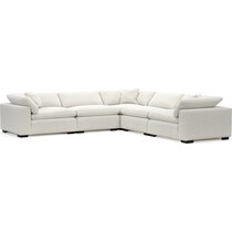 plush white sectional   