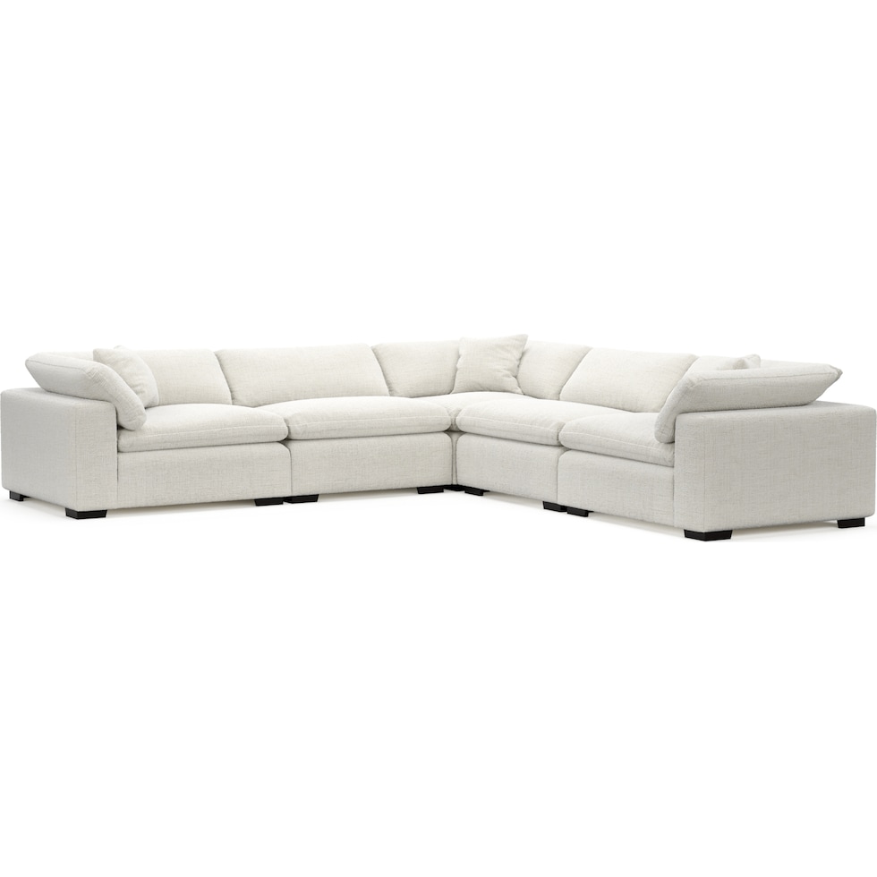 plush white sectional   