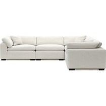 plush white sectional   