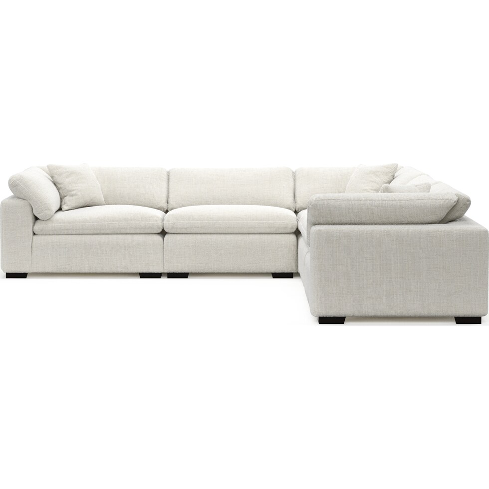plush white sectional   