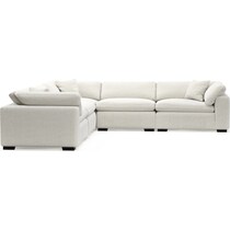 plush white sectional   