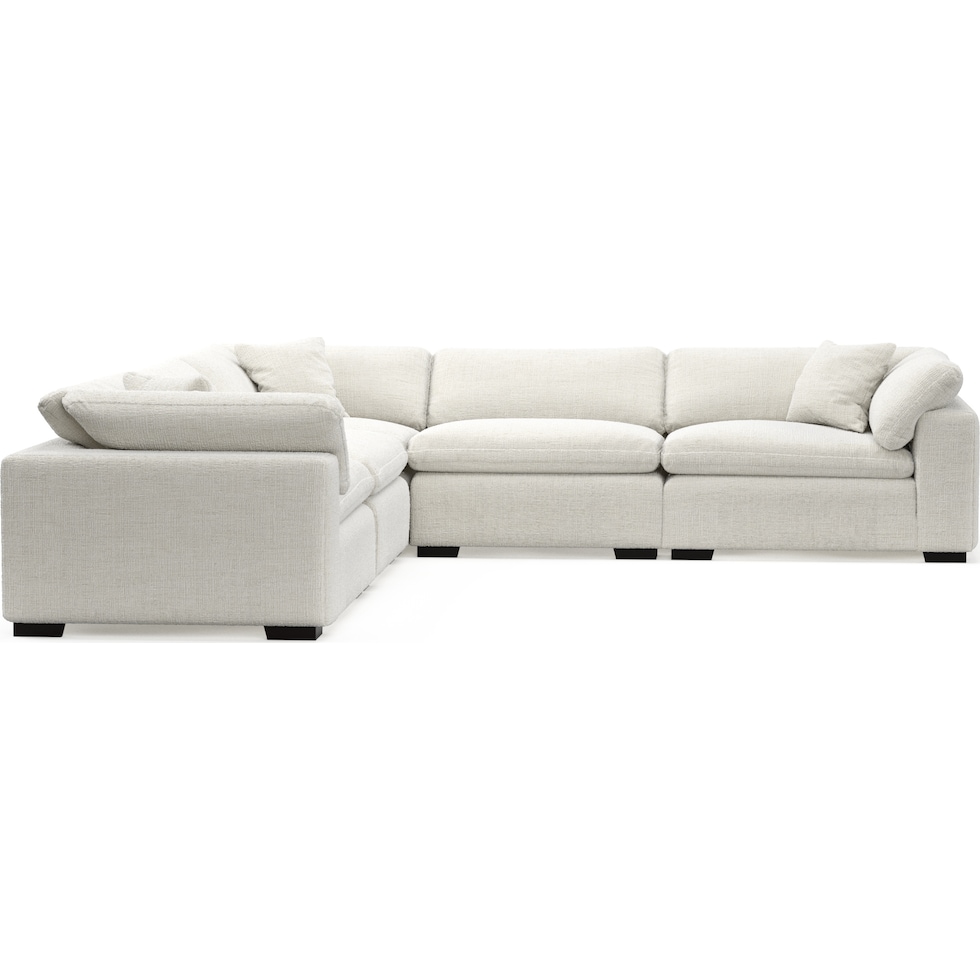 plush white sectional   