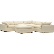 plush white sectional   