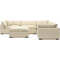 plush white sectional   