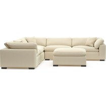 plush white sectional   