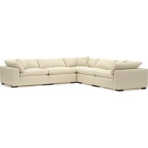 plush white sectional   