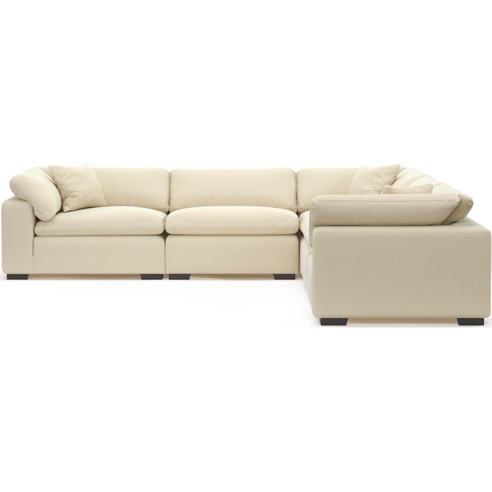 plush white sectional   