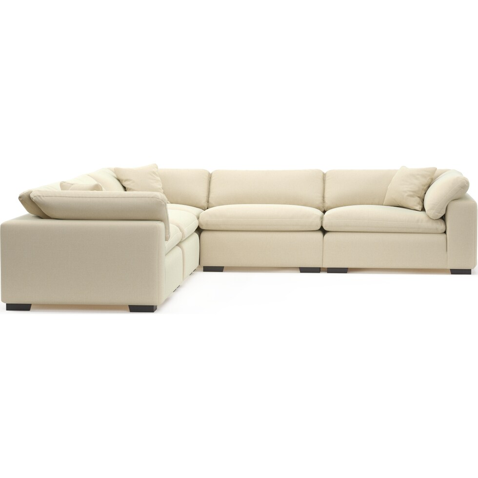 plush white sectional   