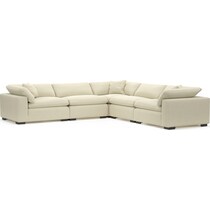 plush white sectional   