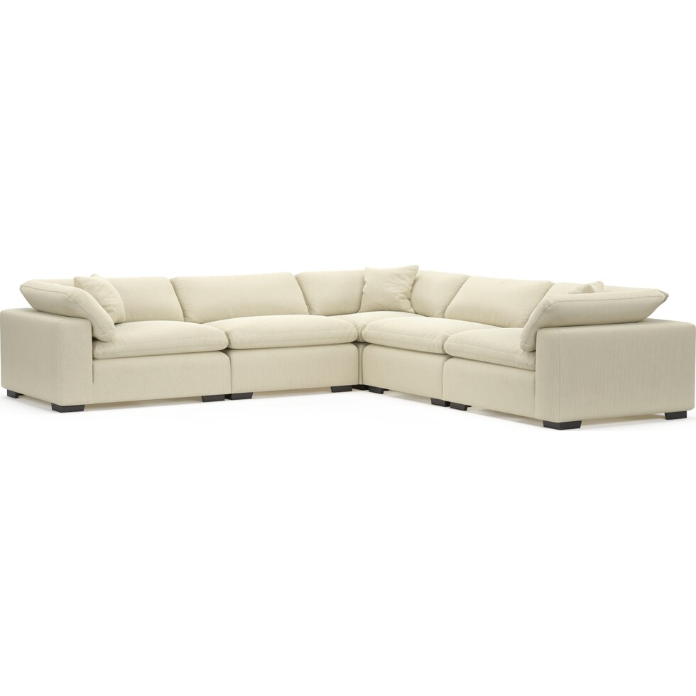 plush white sectional   