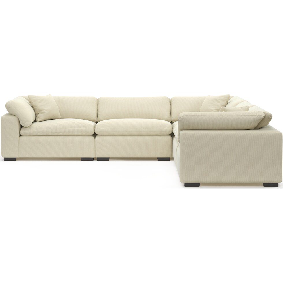 plush white sectional   
