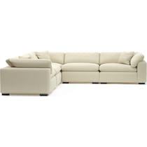 plush white sectional   