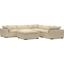 plush white sectional   