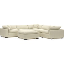 plush white sectional   