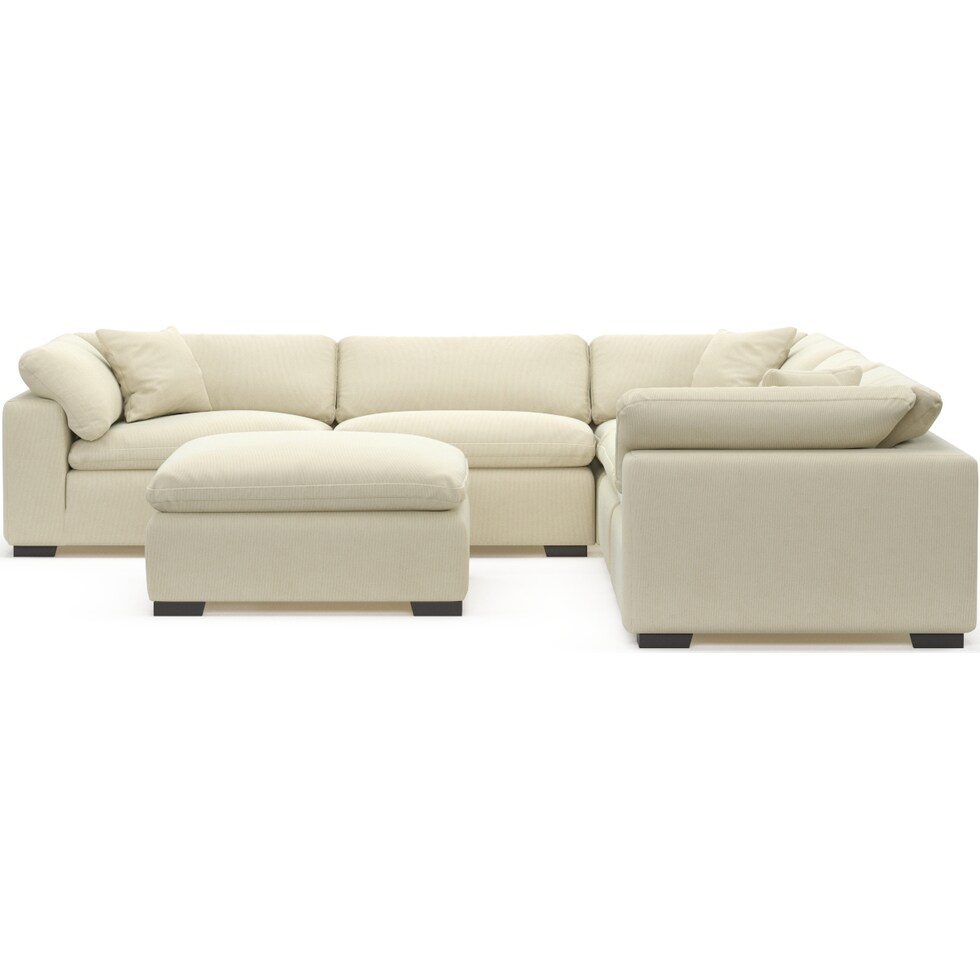 plush white sectional   