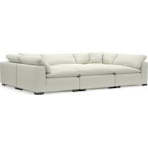 plush white sectional   