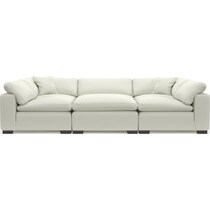 plush white sectional   