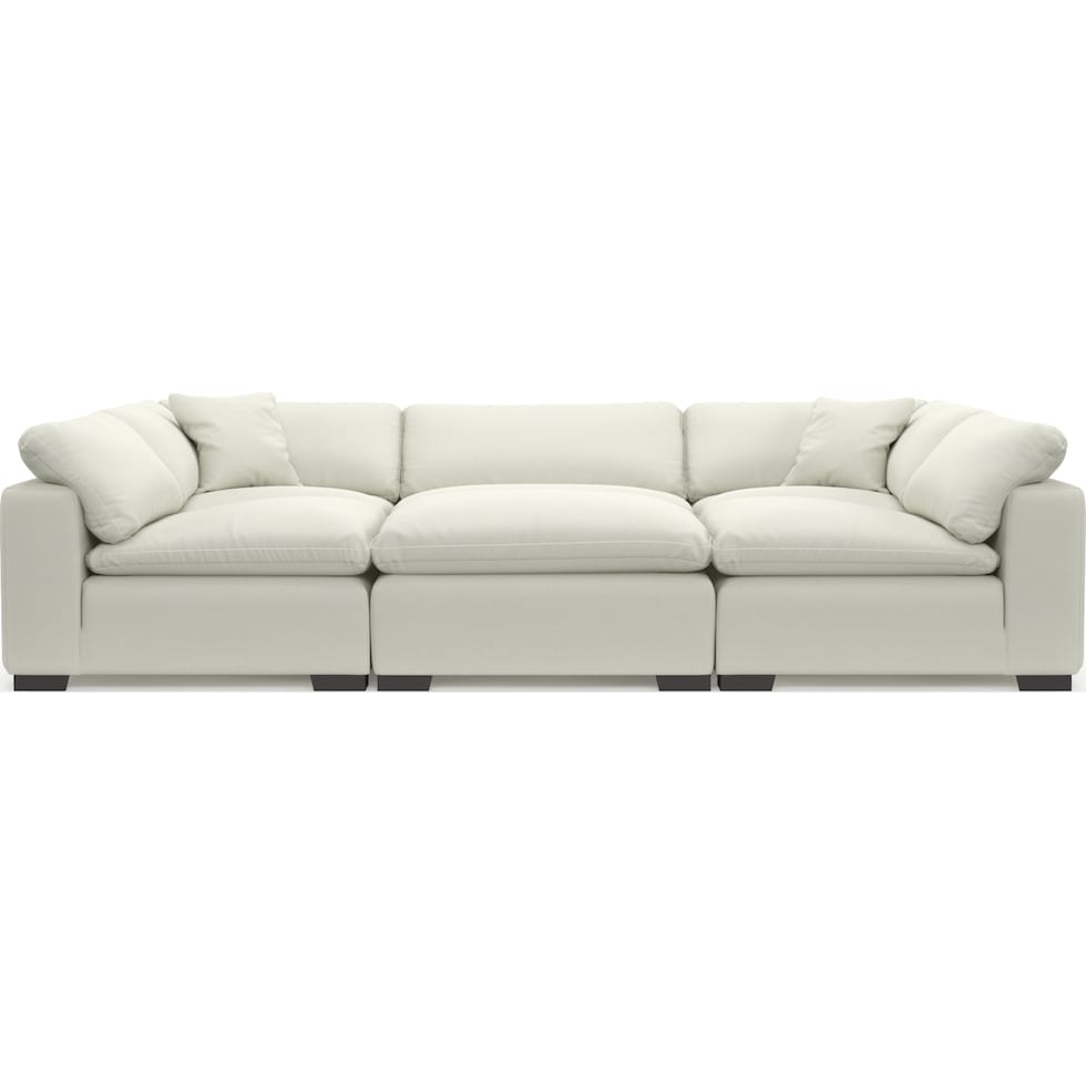 plush white sectional   