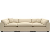 plush white sectional   