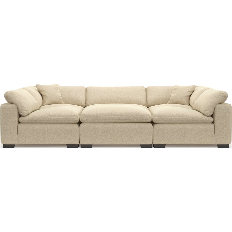 plush white sectional   