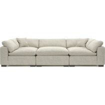 plush white sectional   