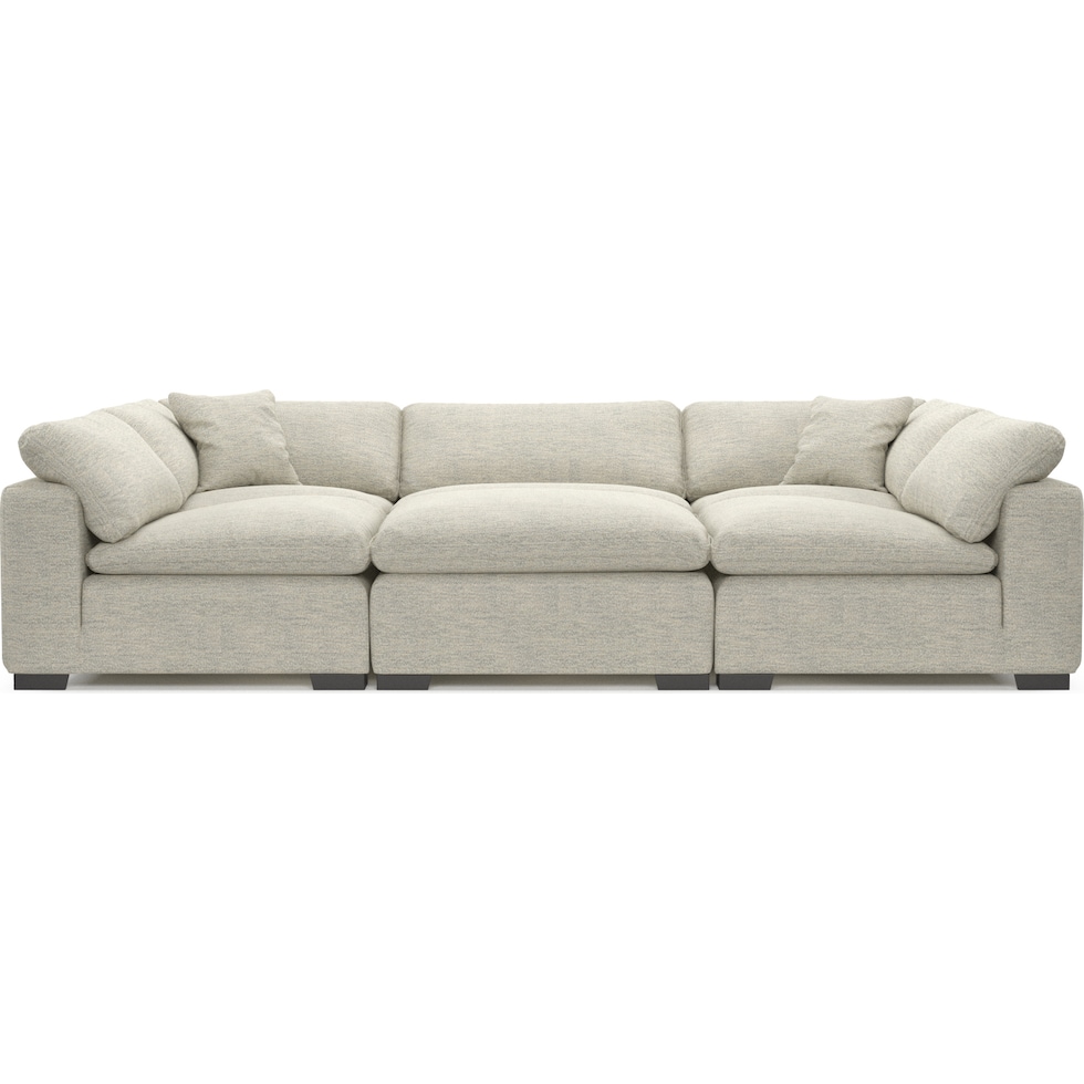 plush white sectional   