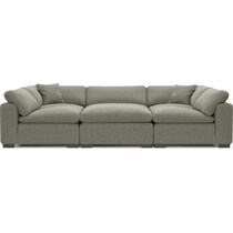 plush white sectional   