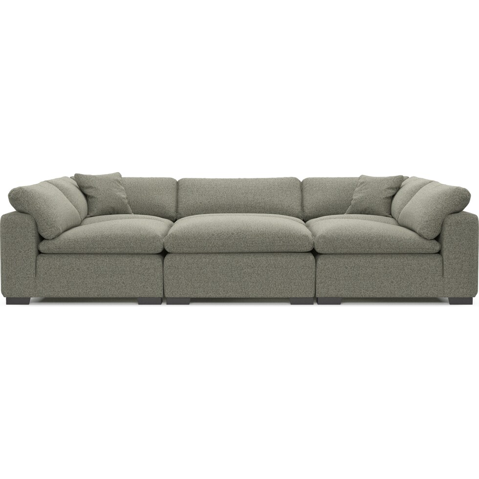 plush white sectional   