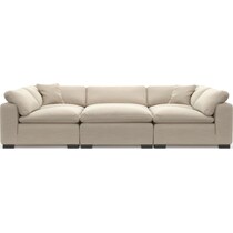 plush white sectional