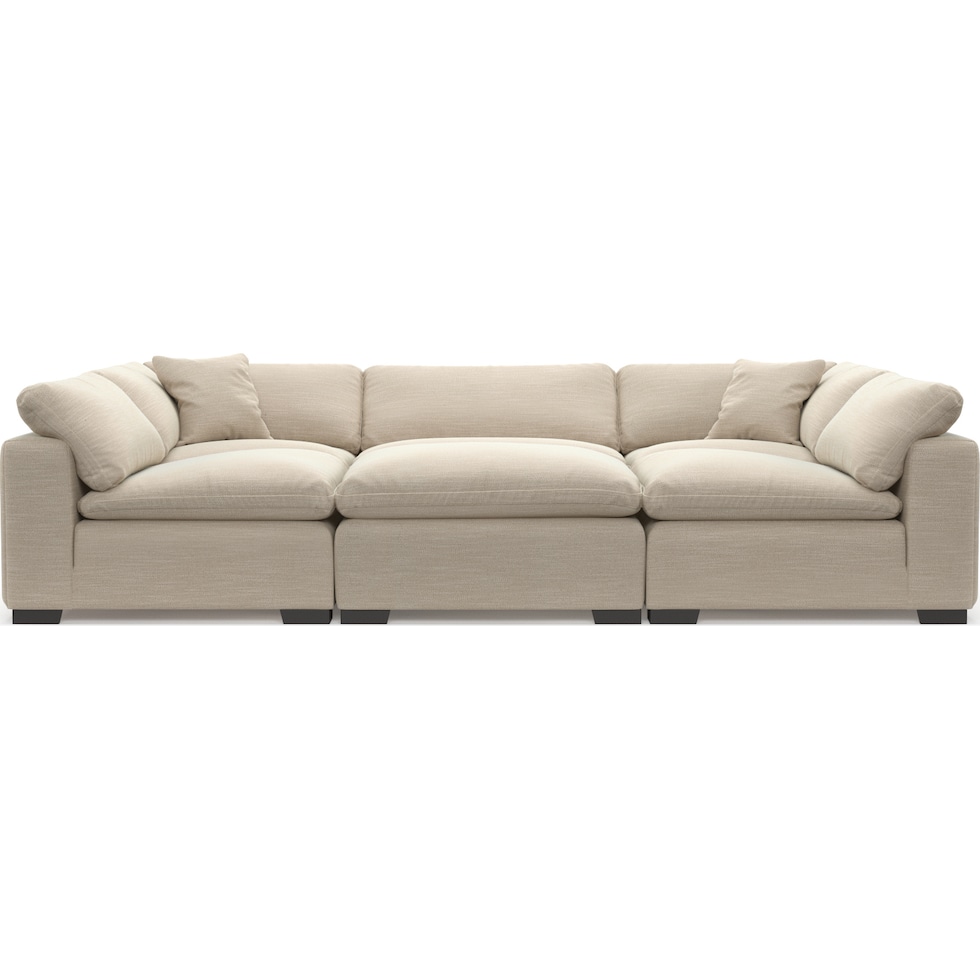 plush white sectional   