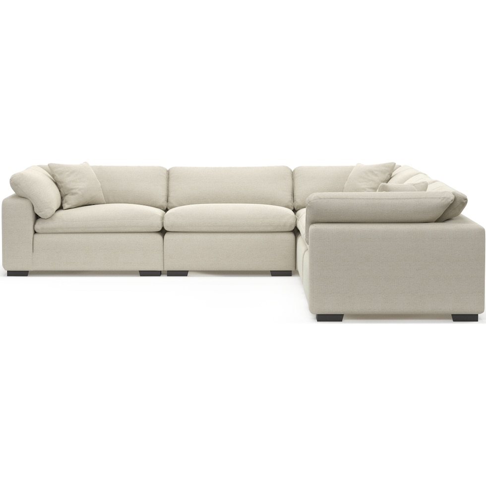 plush white sectional   