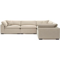 plush white sectional   