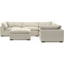 plush white sectional   