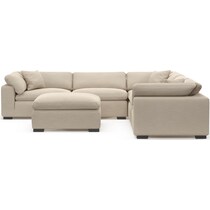 plush white sectional   