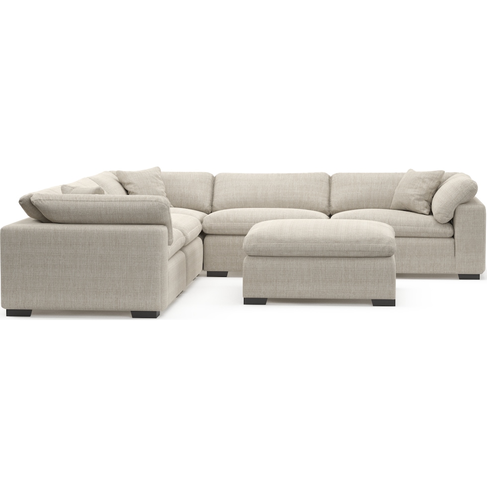 plush white sectional   