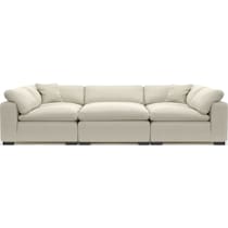 plush white sectional   