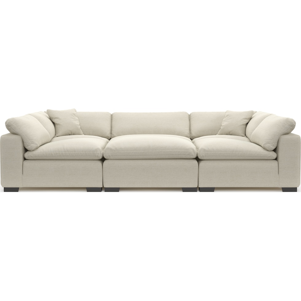 plush white sectional   