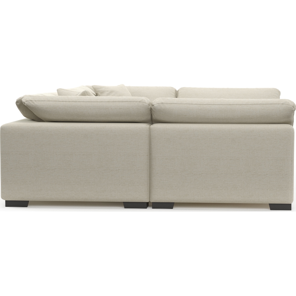 plush white sectional   
