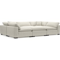 plush white sectional   