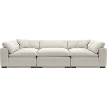 plush white sectional   