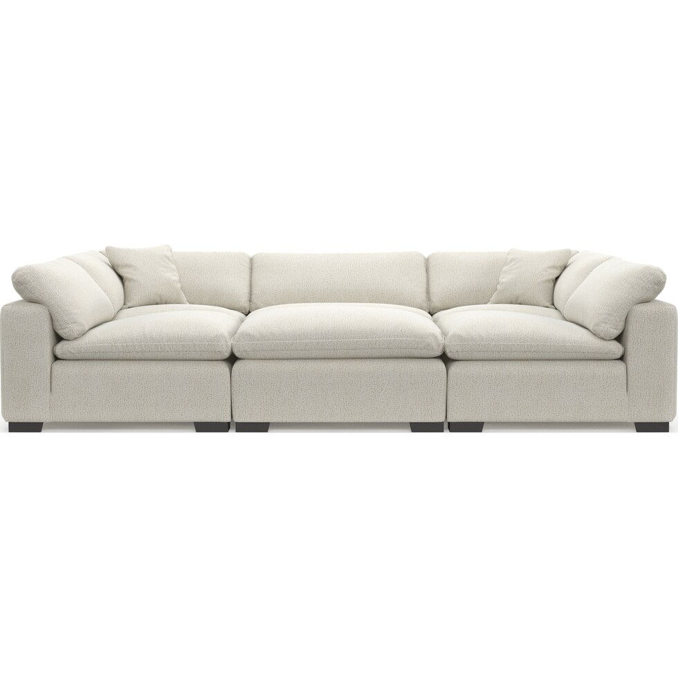 plush white sectional   