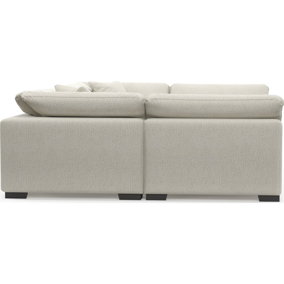 plush white sectional   