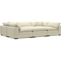 plush white sectional   