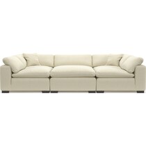 plush white sectional   