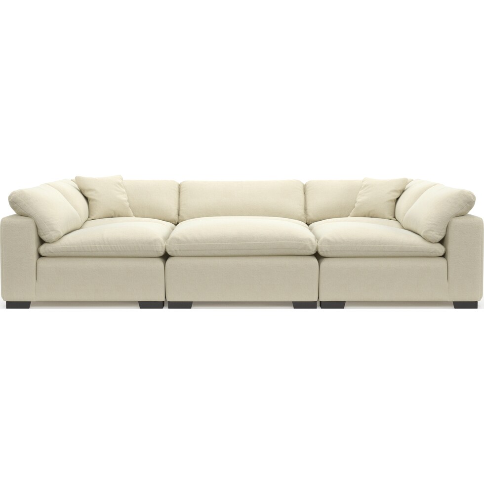 plush white sectional   