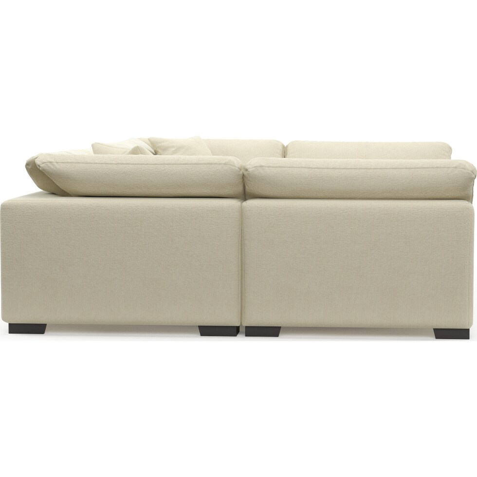 plush white sectional   