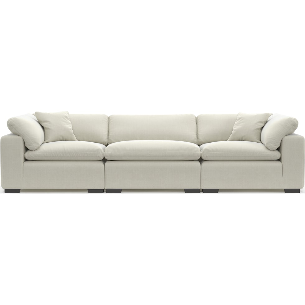 plush white sofa   